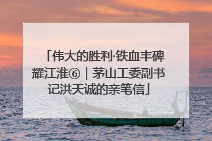 伟大的胜利·铁血丰碑耀江淮⑥｜茅山工委副书记洪天诚的亲笔信
